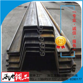 供应优质400*170热轧钢板桩 U型 Z型钢板桩 厂家代理 价格优惠