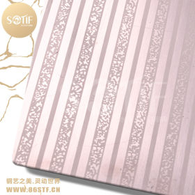 304不锈钢板蚀刻玫瑰金竖条雪花装饰板是电梯设计装潢的标配
