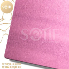 不锈钢短发粉红雪花砂装饰板被广泛应用于各类装潢家电设备