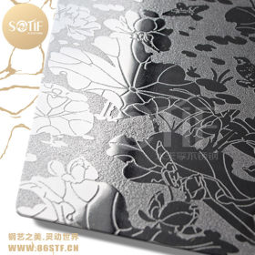 杭州西湖特色工艺装饰不锈钢荷花压花板可做各种颜色