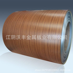厂家批发覆膜彩钢板PVC覆膜板木纹彩涂卷大理石金属板