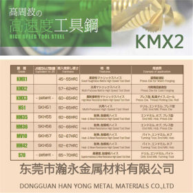 华南地区代理日本高周波KMX1高速钢模具钢材 KMX2高速钢冲子料