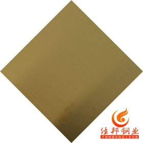 304不锈钢钛金板 厂家直销发纹拉丝黄金色不锈钢装饰条材料 经邦