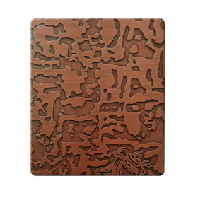 镀铜蚀刻压花青古铜红古铜201#304彩色不锈钢装饰板表面处理加工