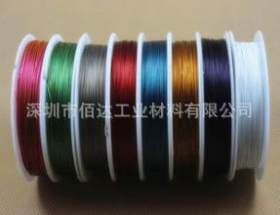 0.38MM包胶不锈钢钢丝绳  手链饰品编织彩色包胶极细不锈钢丝绳