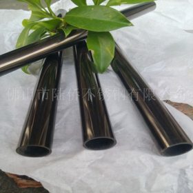 高端镜面管201不锈钢圆管32mm 抛光亮光管 装饰用黑钛金管批发