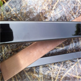 60*20黑钛金201/304不锈钢矩形管0.8-2.8mm足厚扁管6米一支价格