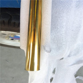 304不锈钢黄钛金圆管外径28mm光面/拉丝不锈钢圆通直径28毫米