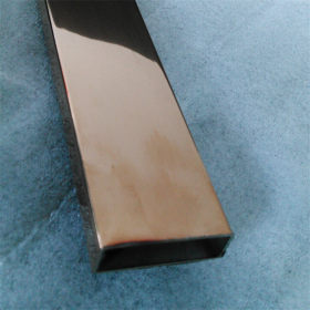 厂家批发304不锈钢玫瑰金光面矩形管60mm*40m实厚0.7-2.8毫米
