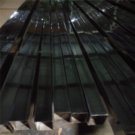 佛山厂家直销304不锈钢黑钛金光面方管23*23mm实厚1.0-2.8毫米