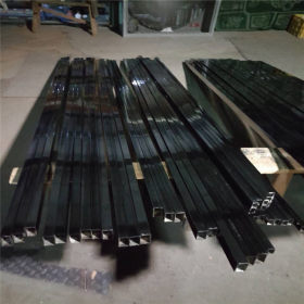 厂家供应304不锈钢黑钛金光面矩形管95m45mm实厚0.8-3.5毫米