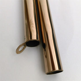 厂家现货201/304玫瑰金不锈钢圆管外径133mm厚度1.2*2.9光面/拉丝