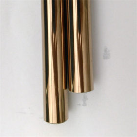 厂家现货201/304玫瑰金不锈钢圆管外径203mm厚度1.2*2.9光面/拉丝