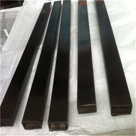 佛山厂家直销304不锈钢黑钛金光面方管40*40mm实厚1.0-2.8毫米