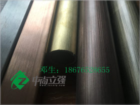 生产加工不锈钢彩色管 拉丝红古铜不锈钢管 镀铜不锈钢管材批发