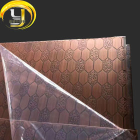 高端不锈钢装饰板加工定制 304不锈钢板 蚀刻镀铜彩色板批发代理