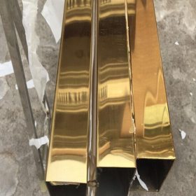 201黄钛金不锈钢矩形管40*30* 8k不锈钢彩色管 黑钛金不锈钢圆管