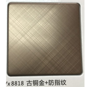 易得金钢业新品乱纹褐铜金防指纹彩色板 规格齐全颜色可定制