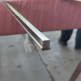 304不锈钢定导条 冷拉非标T型材 定做耐磨轨道滑轨输送导轨导向条