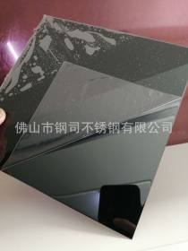 现货批发304不锈钢水镀黑钛板 8K镜面黑钛不锈钢装饰彩板厂家定制