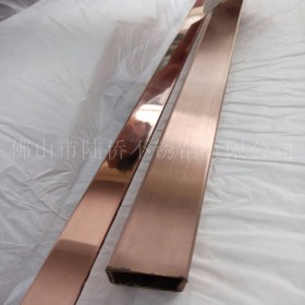 生产加工镜面玫瑰金不锈钢方管，拉丝黑钛 黄钛金圆管多少钱一米