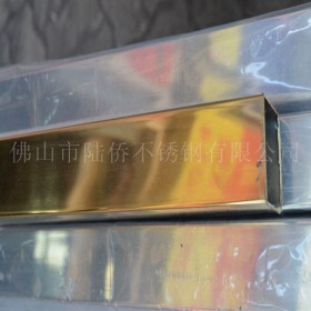 201/304黄钛金不锈钢方管50*50*1.2,黑钛金镜面不锈钢框架