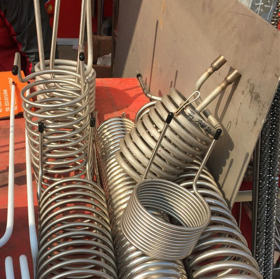 304不锈钢蒸汽盘管厂家 蒸汽加热盘管 耐高温螺旋不锈钢盘管批发