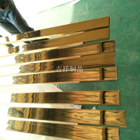 【上海直销】拉丝黑钛金不锈钢矩形管40*10 201玫瑰金不锈钢方管