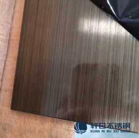 生产304不锈钢镀铜板 红古铜拉丝不锈钢板 304不锈钢仿铜板