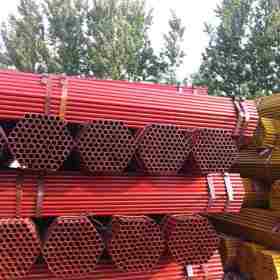 现货岑溪架子管 北流脚手架钢管 建筑工程架子管 红漆48架子管
