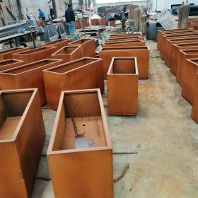 厂家制作耐候钢花池 耐候钢花盆 园林景观 耐候钢板 造型加工